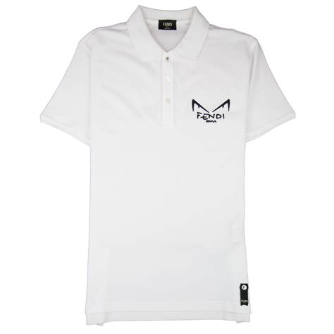 white fendi polo shirt|fendi polo shirt black.